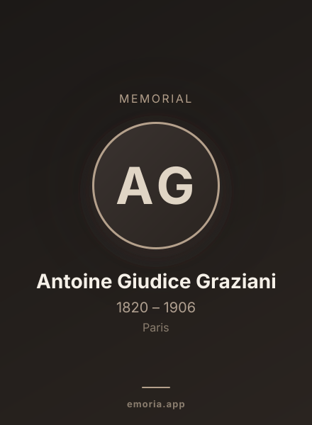 Memorial portrait of Antoine Giudice Graziani