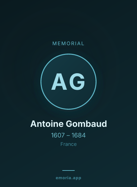 Memorial portrait of Antoine Gombaud