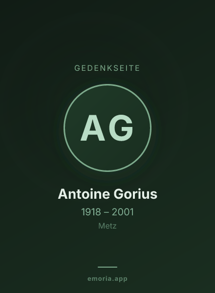 Gedenkportrait von Antoine Gorius