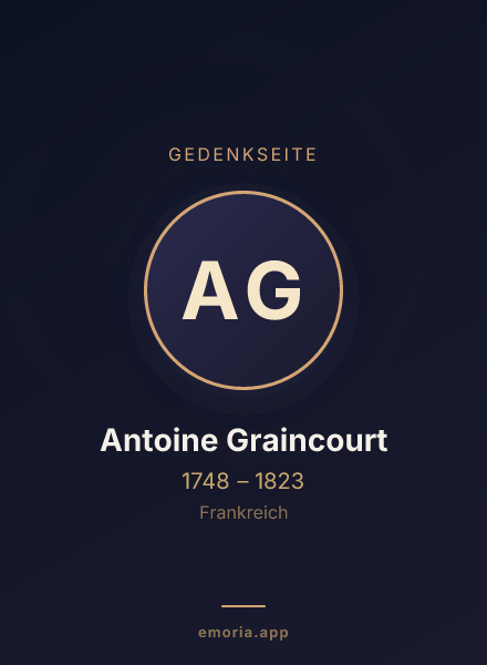 Gedenkportrait von Antoine Graincourt