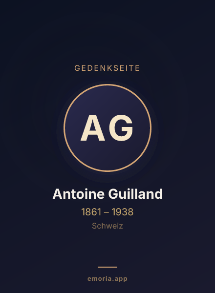 Gedenkportrait von Antoine Guilland