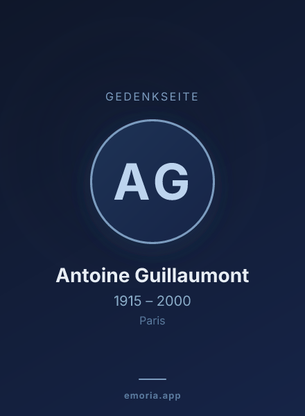 Gedenkportrait von Antoine Guillaumont