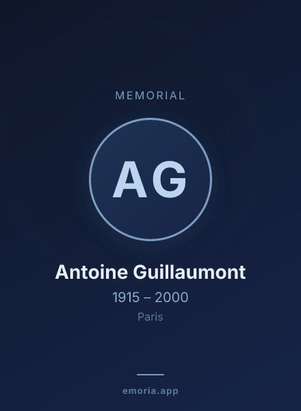 Memorial portrait of Antoine Guillaumont