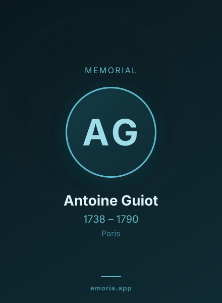 Memorial portrait of Antoine Guiot