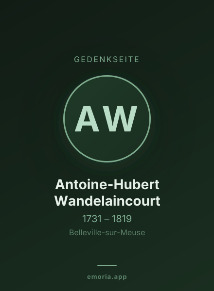 Gedenkportrait von Antoine-Hubert Wandelaincourt