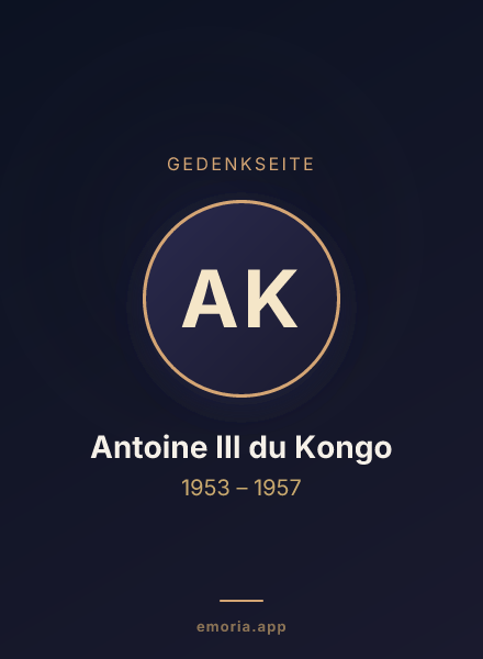 Gedenkportrait von Antoine III du Kongo