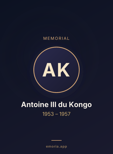 Memorial portrait of Antoine III du Kongo