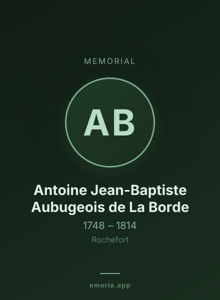 Memorial portrait of Antoine Jean-Baptiste Aubugeois de La Borde