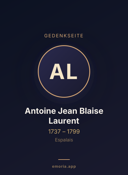 Gedenkportrait von Antoine Jean Blaise Laurent