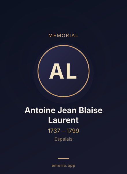 Memorial portrait of Antoine Jean Blaise Laurent