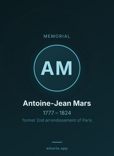 Memorial portrait of Antoine-Jean Mars
