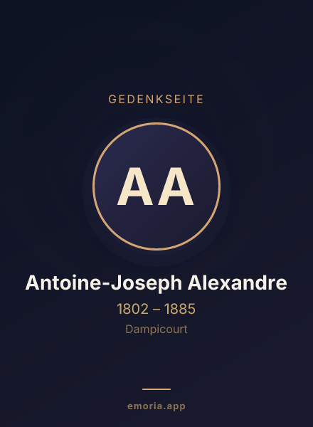 Gedenkportrait von Antoine-Joseph Alexandre