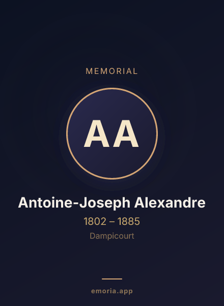 Memorial portrait of Antoine-Joseph Alexandre