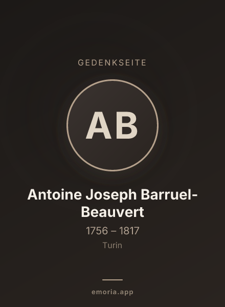 Gedenkportrait von Antoine Joseph Barruel-Beauvert