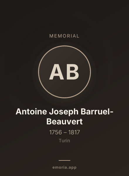 Memorial portrait of Antoine Joseph Barruel-Beauvert