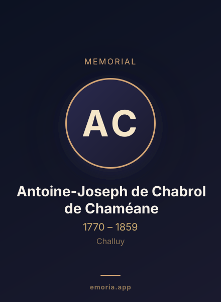 Memorial portrait of Antoine-Joseph de Chabrol de Chaméane