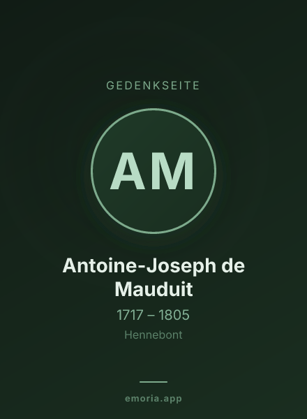 Gedenkportrait von Antoine-Joseph de Mauduit