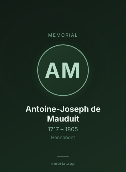 Memorial portrait of Antoine-Joseph de Mauduit