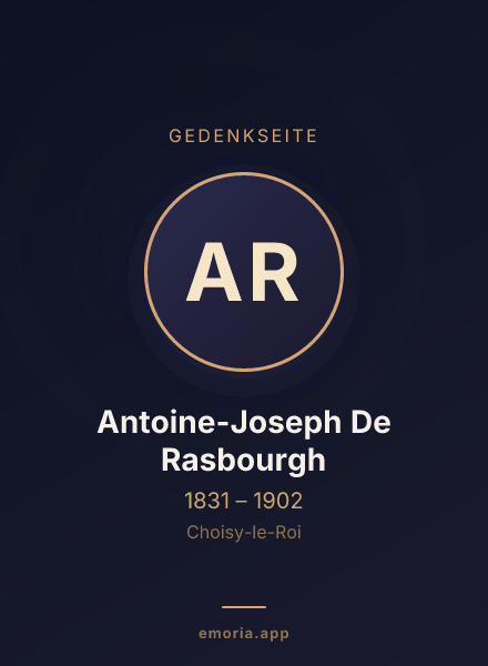 Gedenkportrait von Antoine-Joseph De Rasbourgh