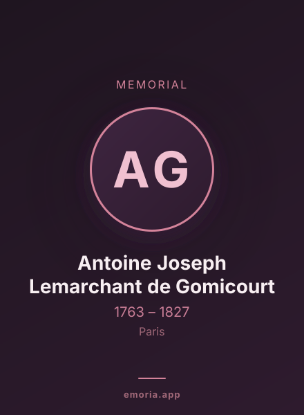 Memorial portrait of Antoine Joseph Lemarchant de Gomicourt
