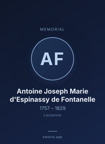 Memorial portrait of Antoine Joseph Marie d'Espinassy de Fontanelle