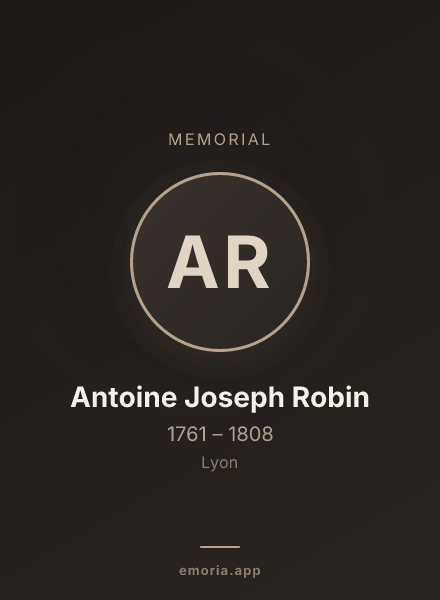 Memorial portrait of Antoine Joseph Robin