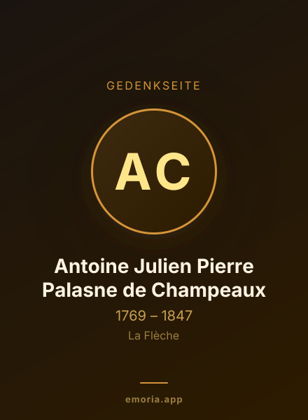 Gedenkportrait von Antoine Julien Pierre Palasne de Champeaux