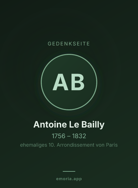 Gedenkportrait von Antoine Le Bailly