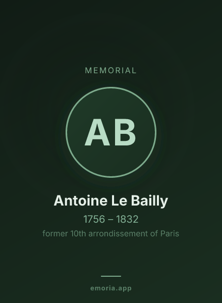 Memorial portrait of Antoine Le Bailly