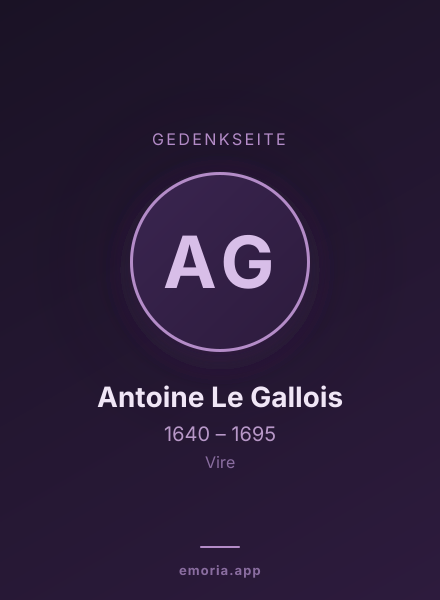 Gedenkportrait von Antoine Le Gallois
