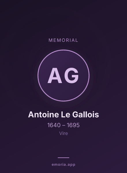 Memorial portrait of Antoine Le Gallois