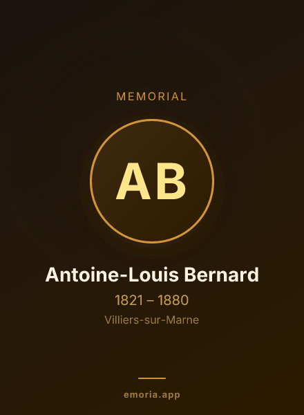 Memorial portrait of Antoine-Louis Bernard