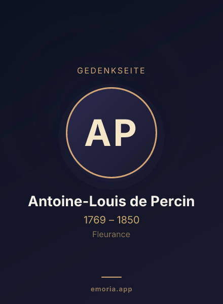 Gedenkportrait von Antoine-Louis de Percin