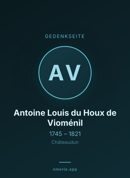 Gedenkportrait von Antoine Louis du Houx de Vioménil