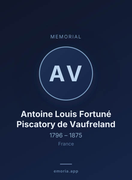 Memorial portrait of Antoine Louis Fortuné Piscatory de Vaufreland