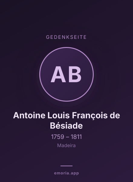 Gedenkportrait von Antoine Louis François de Bésiade