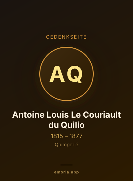 Gedenkportrait von Antoine Louis Le Couriault du Quilio
