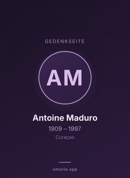 Gedenkportrait von Antoine Maduro