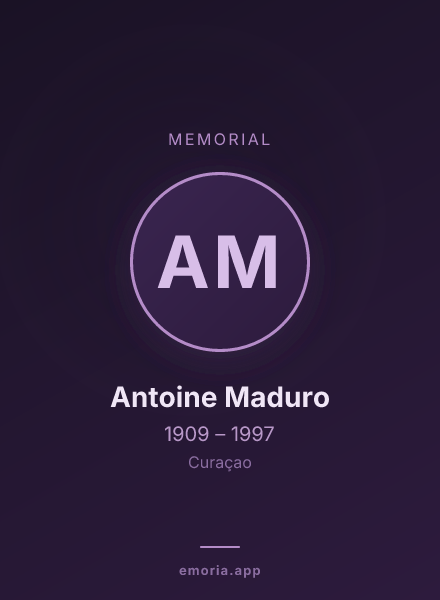 Memorial portrait of Antoine Maduro