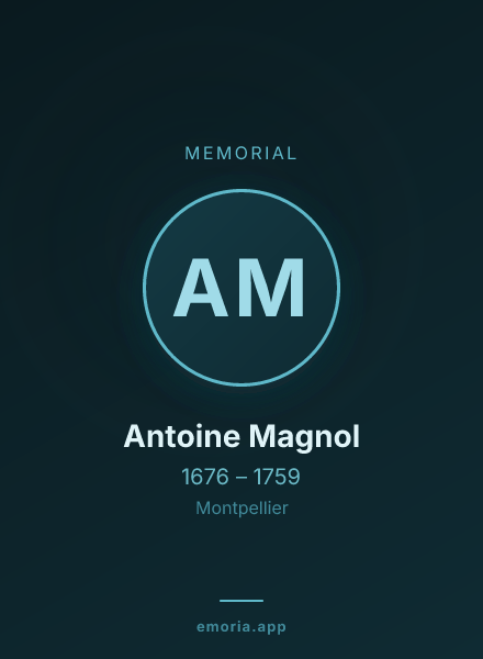Memorial portrait of Antoine Magnol