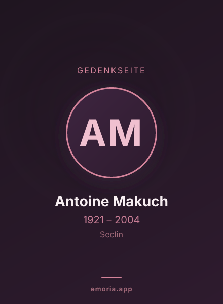 Gedenkportrait von Antoine Makuch
