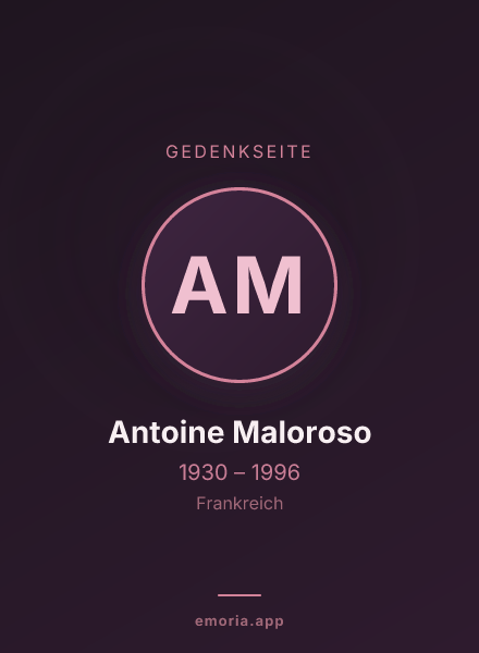 Gedenkportrait von Antoine Maloroso