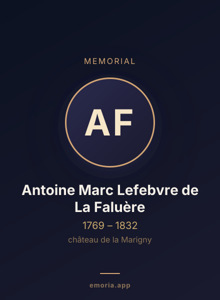 Memorial portrait of Antoine Marc Lefebvre de La Faluère