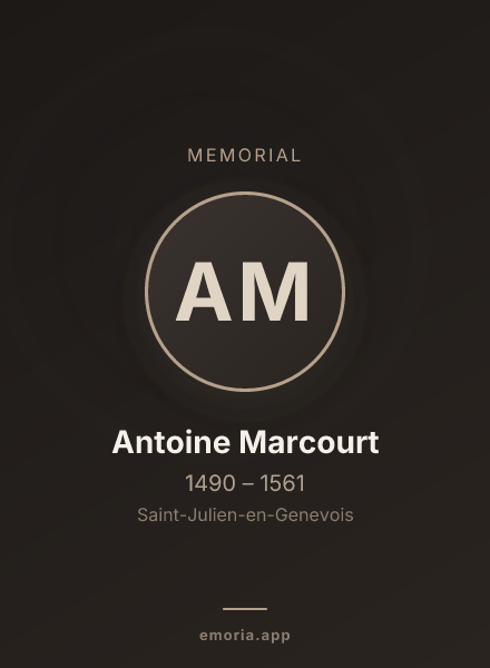 Memorial portrait of Antoine Marcourt