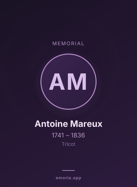 Memorial portrait of Antoine Mareux