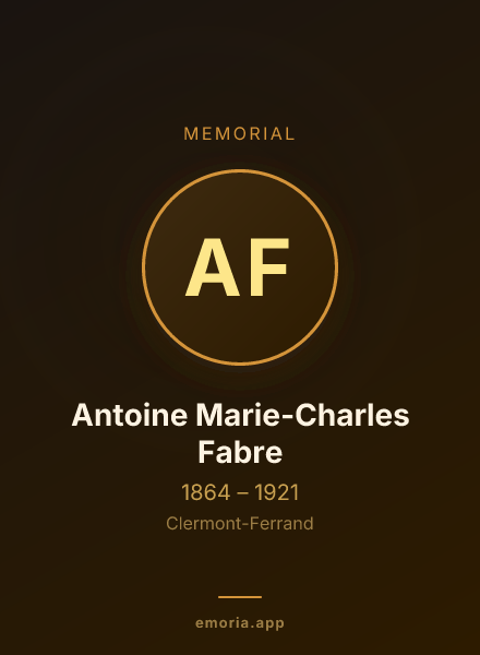 Memorial portrait of Antoine Marie-Charles Fabre