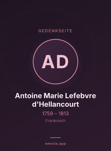 Gedenkportrait von Antoine Marie Lefebvre d'Hellancourt