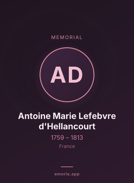 Memorial portrait of Antoine Marie Lefebvre d'Hellancourt