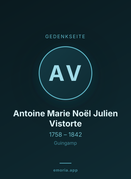 Gedenkportrait von Antoine Marie Noël Julien Vistorte