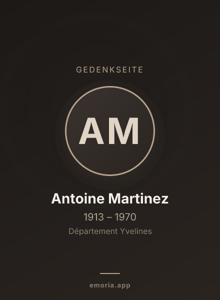 Gedenkportrait von Antoine Martinez
